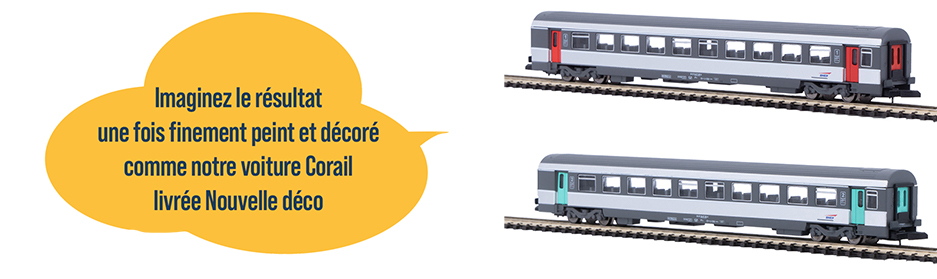 voiture corail SNCF à l'échelle Z
